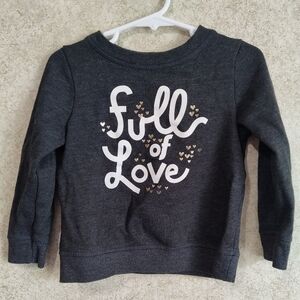 Sweatshirt Full of Love Cat & Jack Size 3T Gray